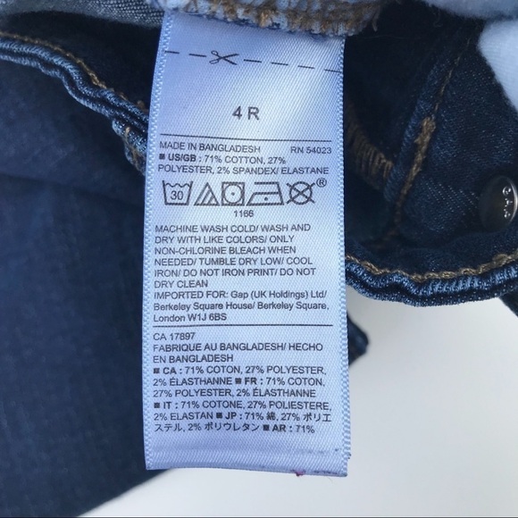 Gap Denim Stretch Skinny Jeans Dark 4R - Picture 6 of 6